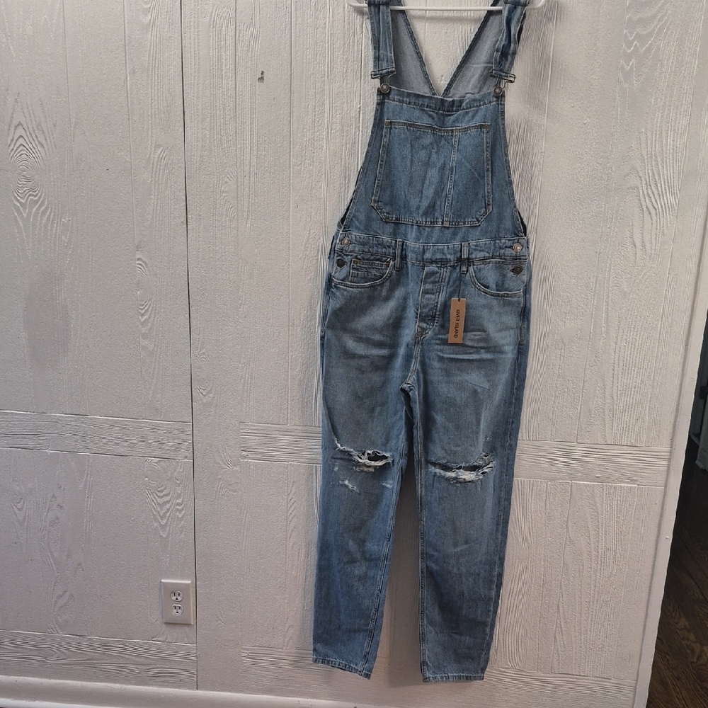 River Island Light Blue Denim Overalls